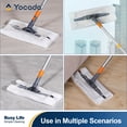 thumbnail image 4 of YOCADA Dry Mop with 10 Pcs Disposable Non-Woven Refills ,Floor & Wall Cleaning Mop ,Orange​, 4 of 7