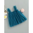 thumbnail image 3 of xiaxaixu Robe en Tulle pour Fille, Robe d'Été Unie Plissée Sans Manches pour Fête et Spectacle sur Scène, 3 of 8