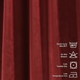 thumbnail image 3 of 3S Brother's Solid Luxury Matte Velvet Soft Curtains Set of 2 Panels Hanging Back Tap & Rod Pocket Home Décor Bedroom Kitchen Office Windows Room Darkering ( Scarlet-52"x120"), 3 of 6