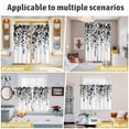 thumbnail image 6 of Grey Eucalyptus Kitchen Curtains 72 Inch Length, Gradient Retro Watercolor Leaves Grommet Top Bedroom Living Room Curtains, Light Filtering Cafe Curtain Drapes 2 Panels Set 104''x72'', 6 of 9