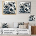 thumbnail image 4 of Designart "Poppy Flowers In Pale Blue And White III" Poppies Floater Framed Wall Art Prints, 4 of 5