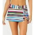 thumbnail image 3 of Easy Breezy Stripe Slit Front Skirted Bikini Bottom Swimsuit, 3 of 5