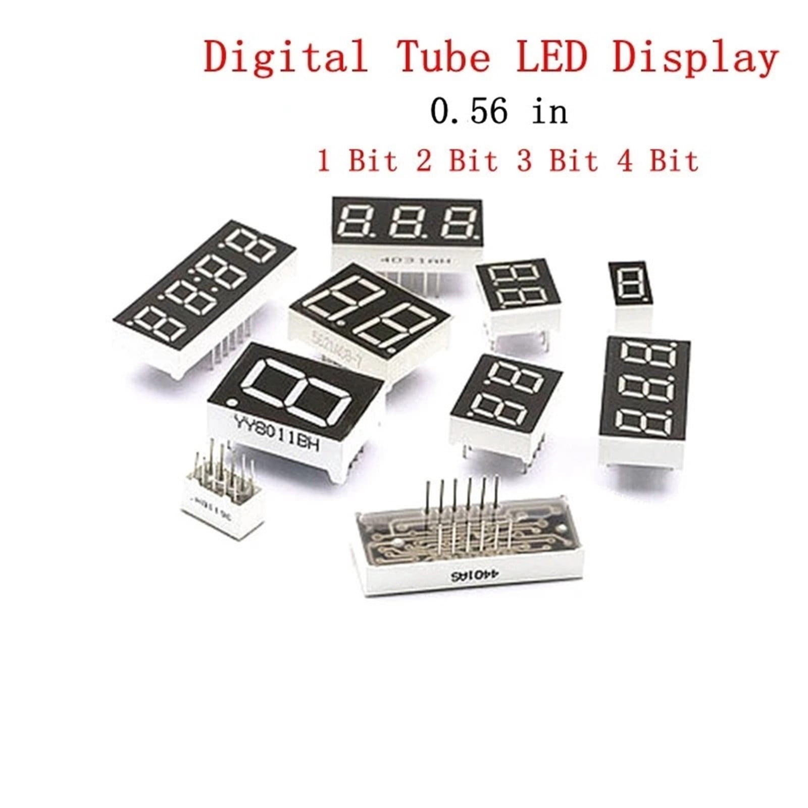 5PCS 0.56inch LED 7 Segment Display Tube Red | Digital Common Cathode/Anode