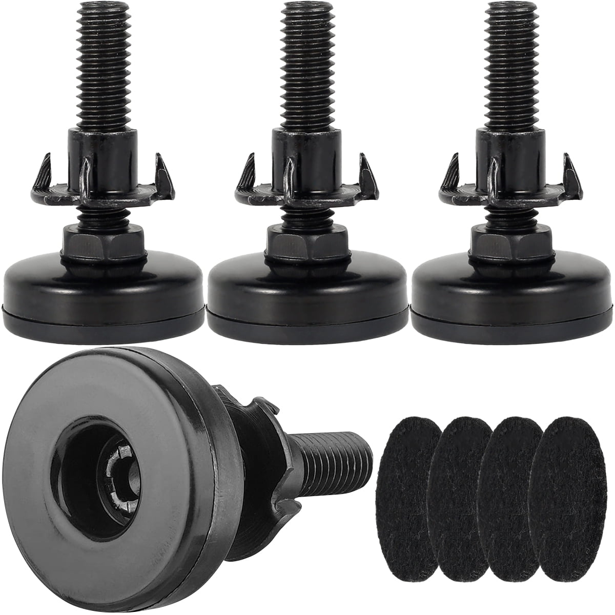4 Pack Furniture Levelers Heavy Duty Furniture Leveling Feet Adjustable Leg Levelers for Cabinets Sofa Tables Chairs Raiser, Support 1320LBs