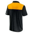 thumbnail image 3 of Men's Fanatics  Black/Gold Pittsburgh Steelers Colorblock Polo, 3 of 3