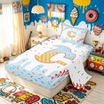 thumbnail image 2 of Meiyoeat Baseball Ice Cream Twin Sheet Sets for Boys Girls, Blue Initial C Letter Bedding, 3 Pieces, 2 of 5