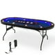 Costway Pliable 10 Joueur de Poker Table Casino Texas Holdem W / LED Lumières Ports USB – image 1 sur 10