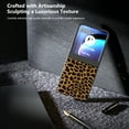 thumbnail image 3 of Allytechgroup Motorola Razr 2025 Ultra Case, Leopard Print Series Slim Fit Shockproof Rugged Drop Protection Hybrid Stylish Case Cover for Motorola Razr 2025 Ultra/ Razr 60 Ultra,Gold, 3 of 5