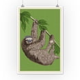 thumbnail image 3 of Three Toed Sloth, Letterpress (12x18 Wall Art Poster, Room Decor), 3 of 3