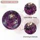 thumbnail image 2 of Uxcell Paquete de 3 Bolas Decorativas para Cuencos, Bolas de Vidrio Mosaico de 2.4 Pulgadas para Decoración del Hogar/Mesas de Comedor [Morado], 2 of 7