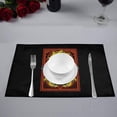 thumbnail image 2 of MKHERT Halloween Skull Flower Sword Placemats Table Mats for Dining Room Kitchen Table Decoration 12x18 inch,Set of 6, 2 of 4