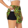 thumbnail image 3 of Lsque Carrot Eggplant Printed Women's Running Shorts with Liner Pockets,Elastic Quick Dry Workout Athletic Gym Yoga Shorts,Womens High Waist Shorts-X-Large, 3 of 9