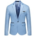 thumbnail image 4 of Traje de hombre entallado de un solo pecho, moda juvenil, informal, para banquete de boda, chaqueta, 4 of 5