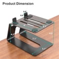 thumbnail image 3 of Desktop Speaker Stands with Vibration Absorption Pads, Metal Speaker Stands Pair Support Up to 10lbs,Bookshelf Speaker Stands for Better Audio Experience, 3 of 5