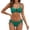 X1 Dark Green, variant on Womens Elegent 2 Piece Bikini Sets Cheeky High Cut Bathing Suit Color Block Textured U-Wire Swimsuits 2026,Color:Blue,Size:M