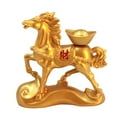 thumbnail image 5 of Kuntesetty Chinese Style Horse Statue Alloy Home Decor for Living Room Cabinet Bookcase 8.8cmx8.4cm, 5 of 9