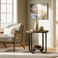 thumbnail image 7 of Tribesigns Round End Table with 2-Tier Storage Shelf, Industrial Side Table with Curved Metal Legs, 7 of 7