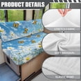 thumbnail image 6 of Yuyamidu Butterfly RV Dinette Cushion Covers Daisy Camper Couch Seat Cushion Covers Camper Cushion Slipcovers Replacement Universal RV Couch Cushion Covers RV Accessories, Blue, 6 of 7