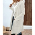 thumbnail image 4 of Women Fall Long Cardigan Sweater Trendy Knit Jacket Coat Dressy Blazer Coatigan White S, 4 of 7