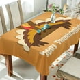 thumbnail image 4 of 60"x60" Thanksgiving Turkey Tablecloth, Waterproof Washable Polyester Square Table Cover, Durable Tablecloth for Kitchen Dining Table Party Decor, 4 of 7