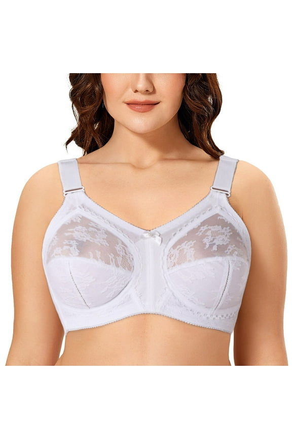 Women Minimizer Bra Comfort Wirefree Full Coverage Large Bust Non-Padded 42D