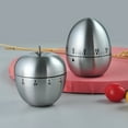 thumbnail image 3 of Kitchen Timer Cute Egg Shaped Timer Manual Stainless Steel Mechanical Rotating Alarm for Time Management Workout Timer Cartoon 60 Minutes Count Down Timer, 3 of 8