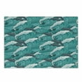 thumbnail image 1 of Sea Animals Cutting Board, Wavy Ocean with Dolphins Windy Surfing Doodle Style Art Print, Decorative Tempered Glass Cutting and Serving Board, Small Size, Charcoal Grey Teal White, by Ambesonne, 1 of 1