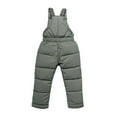 thumbnail image 3 of Kogui Toddler Snow Pants Boys Girls Winter Windproof Outdoor Ski Trousers Toddler Kids Snow Bib Insulated Waterproo澄 Snow Ski Pant Size 18 24 Months (Green,18-24 Months), 3 of 4
