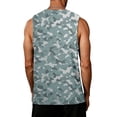 thumbnail image 6 of UDAUDU Mens Sleeveless Camo Cotton Tank Tops Cut Off Muscle Gym T Shirts Running Beach Loose Fit Tees Gray L, 6 of 6