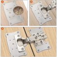 thumbnail image 2 of Placa de reparación de bisagras de acero inoxidable BRILLAR 6 piezas con tornillos para gabinetes y muebles, 2 of 5