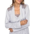 thumbnail image 6 of White Mark Women's 3 Piece Striped Pajama & Robe Set, 6 of 6