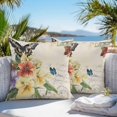 thumbnail image 4 of Outdoor Pillow Cover Yellow Red Flowers Butterfly Set of 2 Waterproof Throw Pillowcases Vintage Floral Decorative Patio Furniture Pillows for Couch Garden Indoor & Outdoor Use, 4 of 9