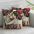 thumbnail image 3 of BANET  Mothers Day Throw Pillow Cushion Cover Pack of 2, Feliz Dia de las Madres Spanish Phrase on Vintage Dotted Backdrop, Zippered Double-Side Digital Print Decor, Magenta Beige 12x12in, 3 of 7