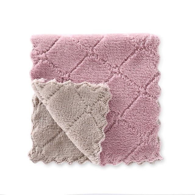 Paño de cocina antiadherente, paño de cocina con aceite, estropajo absorbente grueso, paño de cocina de terciopelo coral