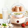 thumbnail image 3 of Electric Egg Cooker Boiler Maker Soft, Medium or Hard Boil, 14 Egg Capacity Two Layer Egg Maker,Egg Steamer,With Automatic Shut Off,Noise Free, 3 of 5