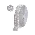 thumbnail image 1 of Self Adhesive Champagne Crystal Rhinestone Strips Rhinestone Ribbon Bling Gemstone Sticker Rhinestone Roll for Craft with 2 mm Rhinestone for DIY Arts, 1 of 4