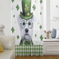 thumbnail image 5 of St. Patrick's Day Sheer Curtains 72 Inches Long, Cute Puppy Shamrock Hat Dog Green Plaid Light Filering Curtains, Breathable Simi Curtain Privacy Drapes for Living Room Bedroom Window Treatment, 5 of 9
