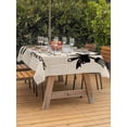 thumbnail image 4 of 52x70 Inch Outdoor Tablecloth with Umbrella Hole Zipper Rectangle Farmhouse Retro Rectangular Tablecloths Outside Waterproof Cartoon Funny Cook Theme Love Plaid Patio Table Cover for Picnic Party, 4 of 8