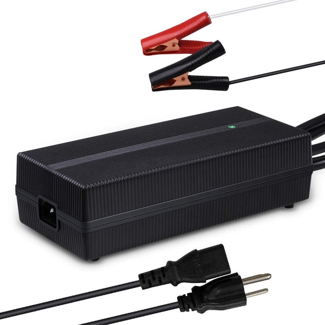 Cargador de bateria Renogy 12V 20A AC a DC para baterias de litio LFP con clips cocodrilo 12AWG