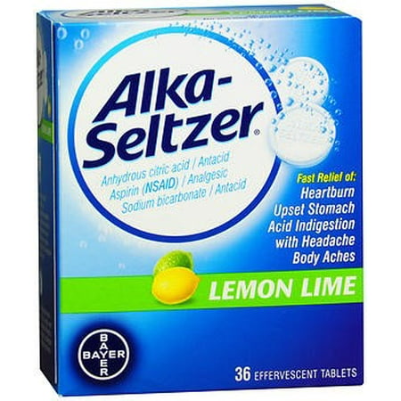 tablets alka seltzer antacid lime lemon effervescent aspirin count walmart