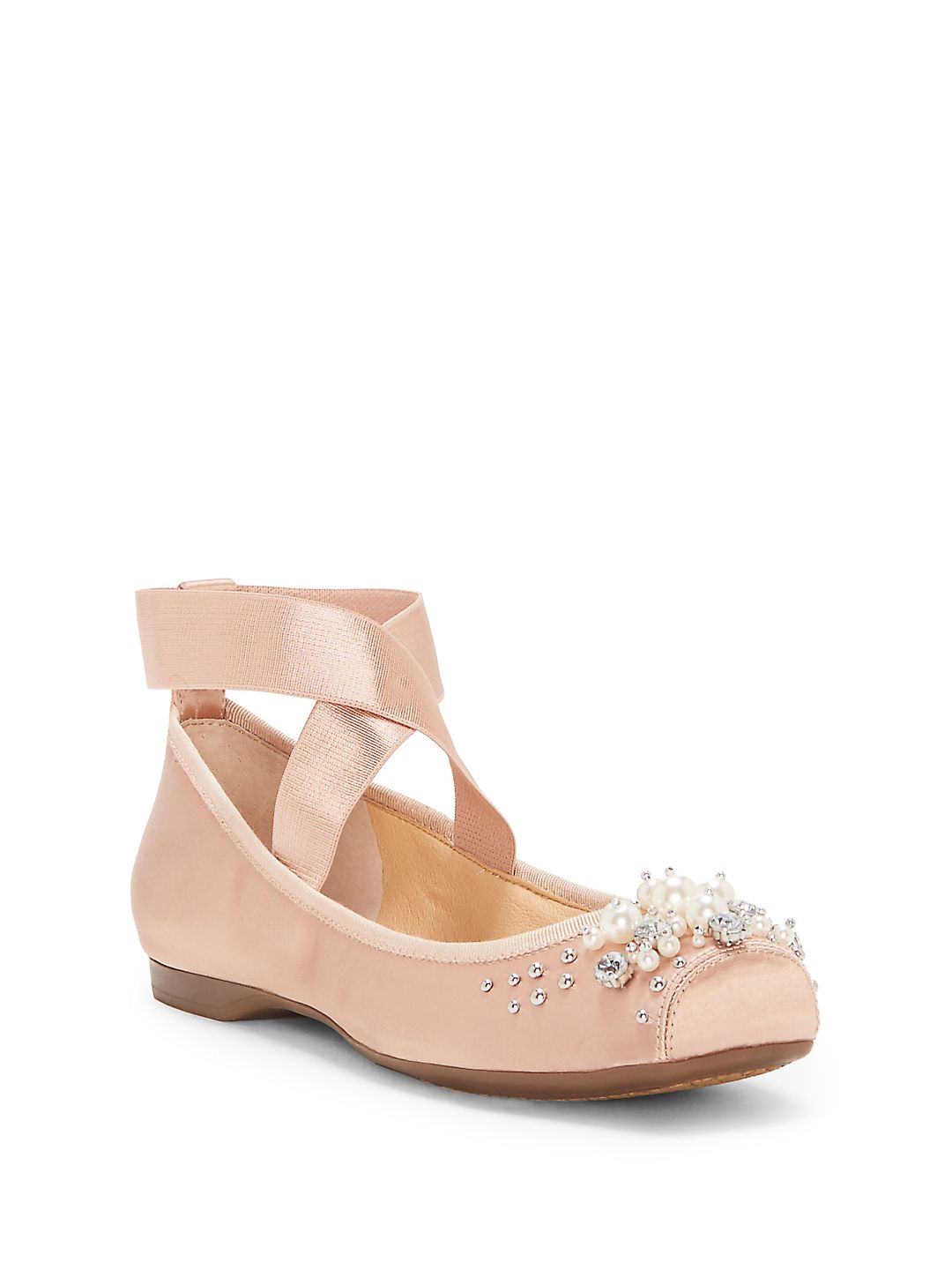 Mineah Embellished CrossStrap Flats