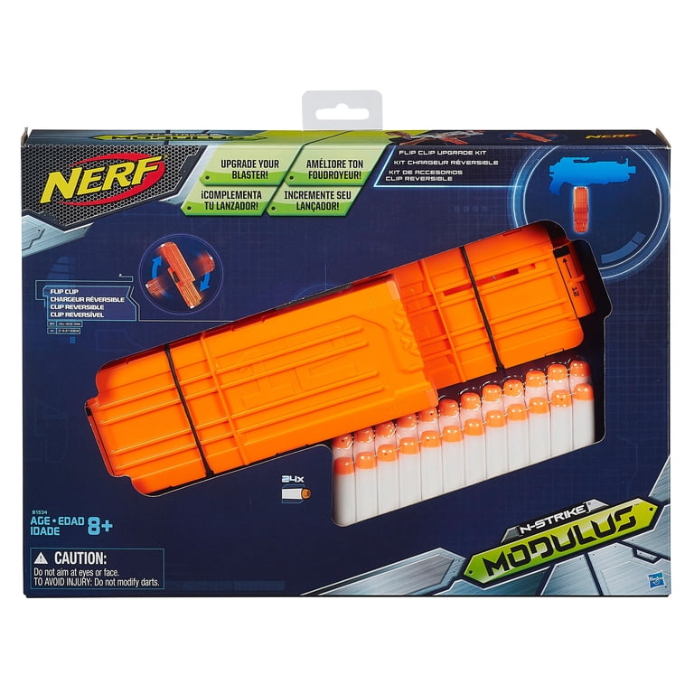 Nerf トイガンセット6点(的、紙コップ付き） Nerf Modulus Flip Clip Upgrade Kit - Walmart.com