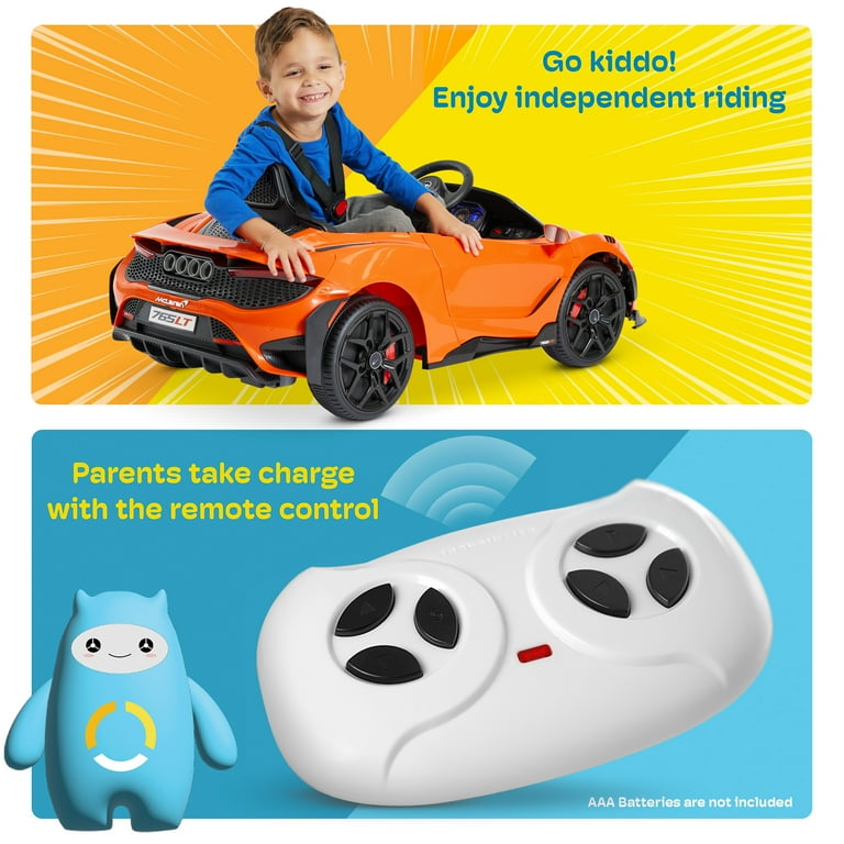 Kidzone 12V Licensed McLaren 765LT Kids Ride On Sports Car