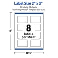 thumbnail image 6 of Avery Labels, 2" x 3", Gold & Black Stripes with Bow, Matte, 6 of 10