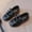 Black, variant on FSYBOA Girls Dress Shoes Size 11(Little Kids), Fashion Low Heel Closed Toe Pull On Kids Flat Shoes Black