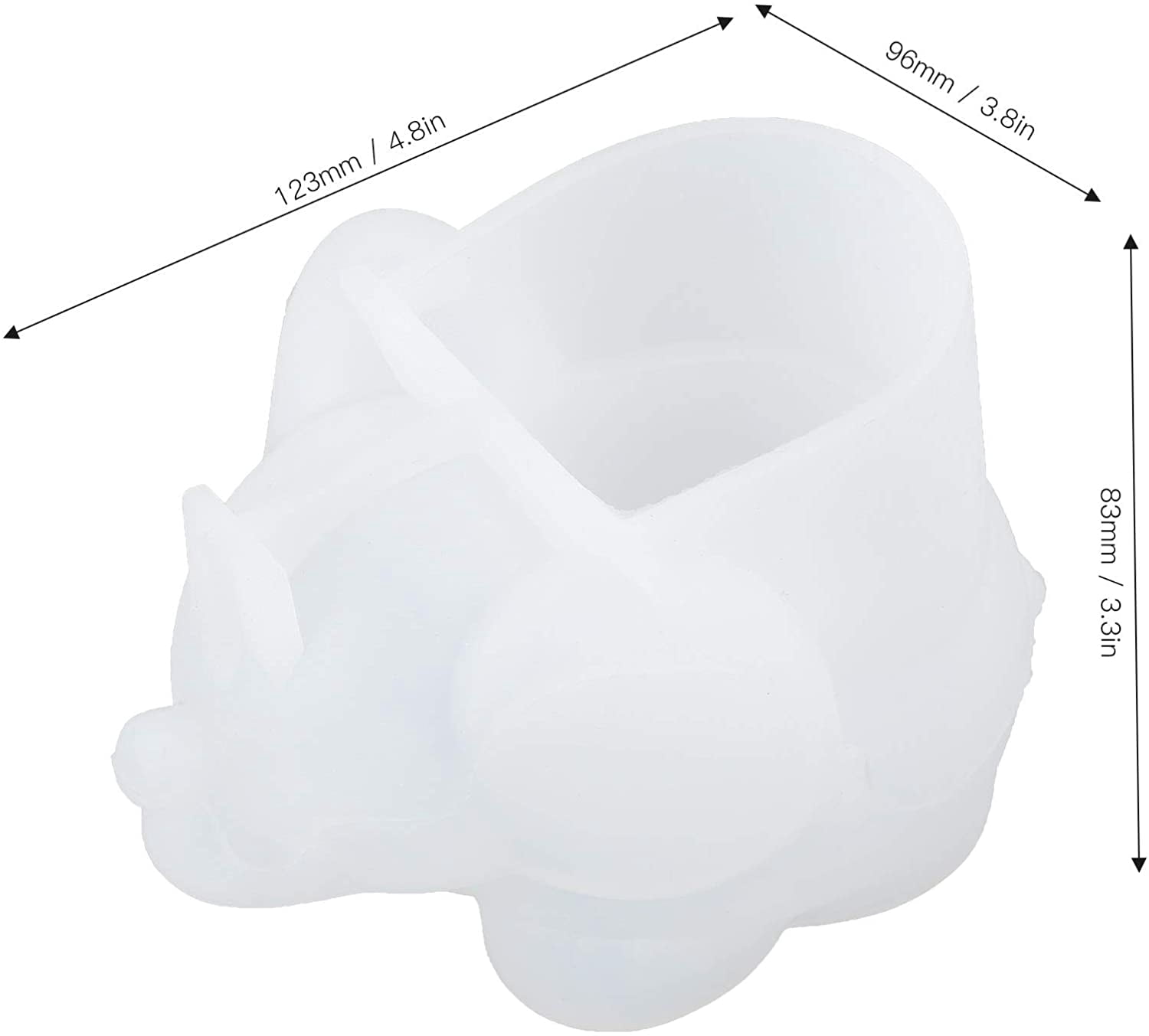 IULAVP Epoxy Mold, Elephant Shape Resin Mold Makeup Sponge Candle Holder Silicone Casting Mould DIY 3D Storage Decoration Ornament
