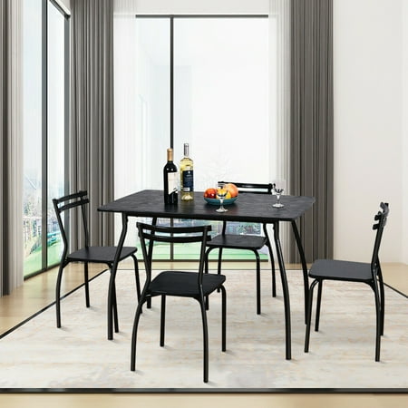 5Pcs Dining Set Table 4 Chairs Home Kitchen Room 5Pcs Dining Set Table 4 Chairs Home Kitchen Room