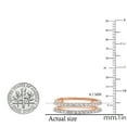 thumbnail image 6 of Dazzlingrock Collection 0.50 Carat (ctw) 14K Round Diamond Ladies Anniversary Guard Double Ring 1/2 CT, Rose Gold, Size 6.5, 6 of 10