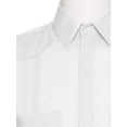 thumbnail image 2 of Gentlemens Collection Mens Linen Look Guayabera Shirt - Long Sleeve Cuban Shirt White 3X, 2 of 3
