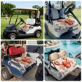 thumbnail image 6 of Golf Cart Seat Covers for 2 Seater,Lobster Coastal Microfiber Cart Seat Towel Blanket,Summer Beach Nautical Coral Shell Absorbent Breathable Non Slip Bench Seats Protector for Golf Course 51"x31", 6 of 9
